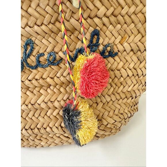 KAYU la dolce vita Woven Embroidered Basket Tote Handbag - Picture 2 of 8